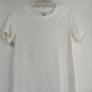 Eyelet Short Sleeve Top